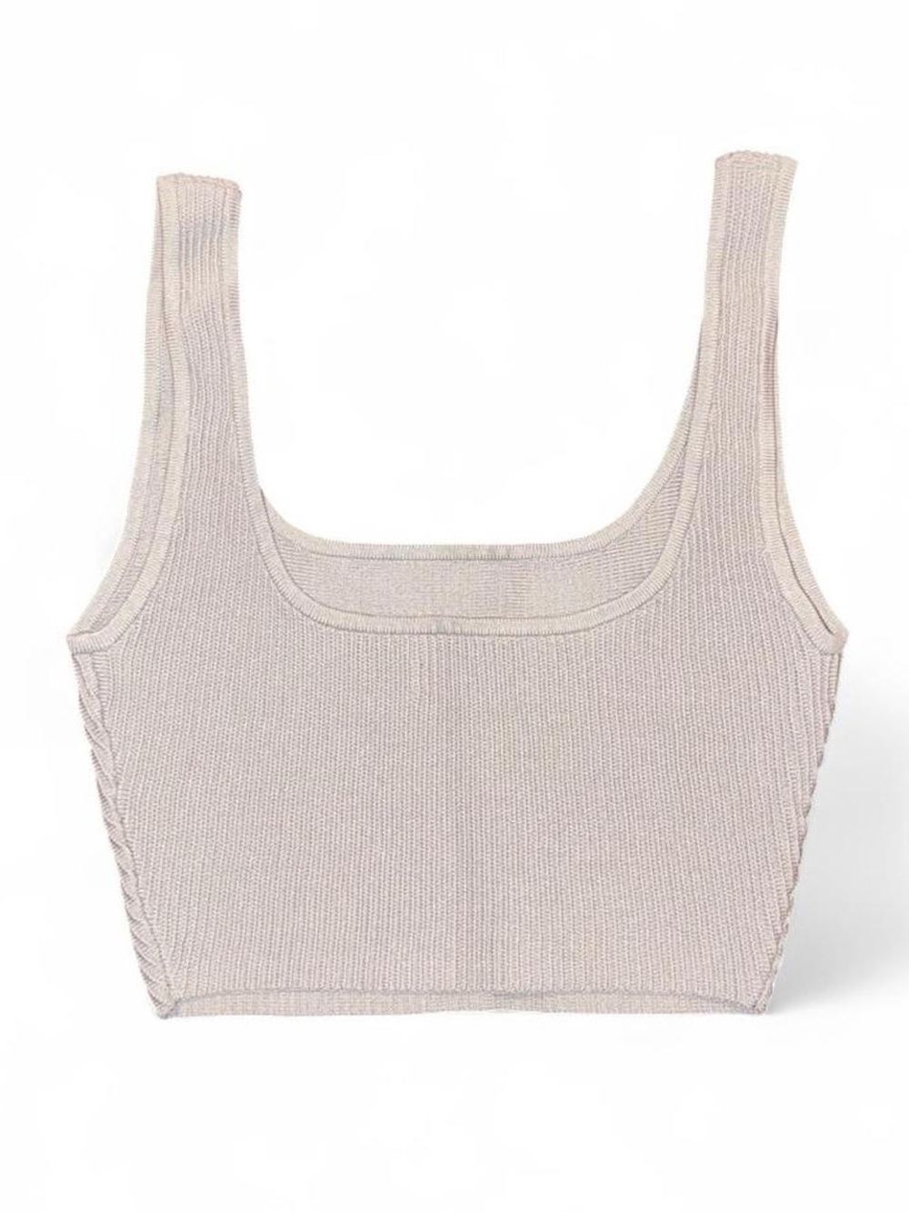 Babaton Ribbed Square-Neck Crop Tank - Picture 4 of 4